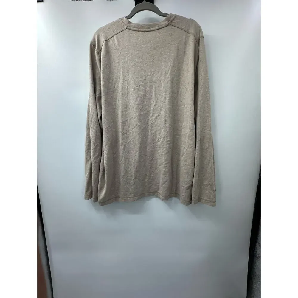 The North‎ Face Men's Cooperwood Tan Long Sleeve Henley Shirt – Size XXL
